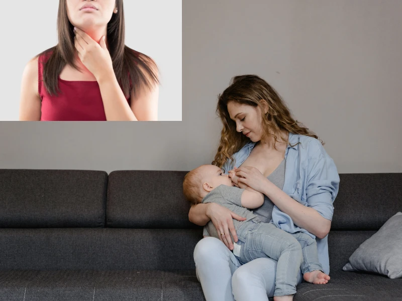 Sau sinh, rối loạn tuyến giáo cũng ảnh hưởng đến nội tiết tố nữ